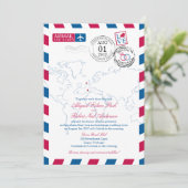 Heart Ireland und Portugal Wedding Einladung (Stehend Vorderseite)