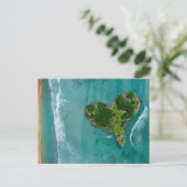 Heart Island Tropical Beach Travel Foto Postkarte (Stehend Vorderseite)