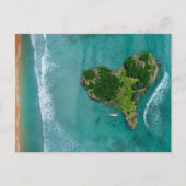 Heart Island Tropical Beach Travel Foto Postkarte (Vorderseite)