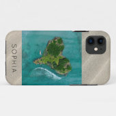 Heart Island Tropical Ocean Travel Foto Name Case-Mate iPhone Hülle (Rückseite (Horizontal))