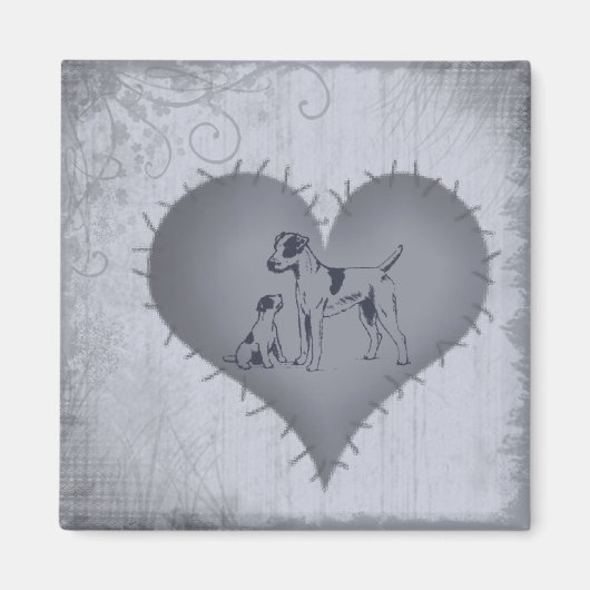 Heart Jack Russel Magnet (Vorne)