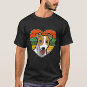 Heart Jack Russell Terrier Dog Mama Vater Valentin T-Shirt (Vorderseite)