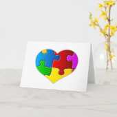 Heart Jigsaw Puzzle Karte (Gelbe Blume)