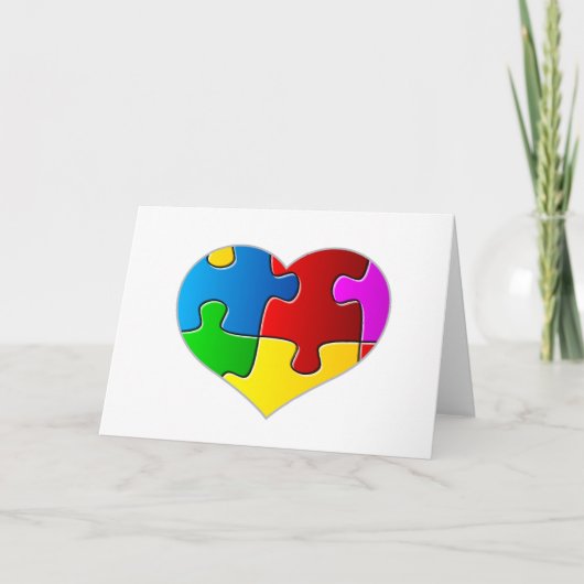Heart Jigsaw Puzzle Karte (Vorderseite)