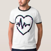 Heart Karo Men's Basic Ringer T - Shirt (Vorderseite)