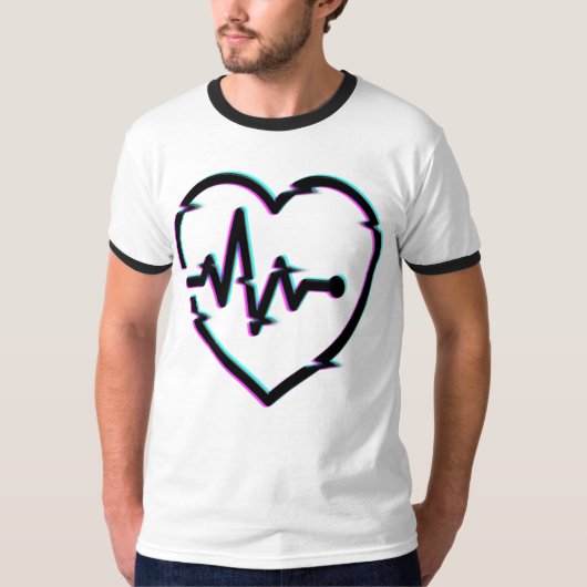 Heart Karo Men's Basic Ringer T - Shirt (Vorderseite)