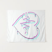 Heart Karo Wall Tapestry Wandteppich (Vorderseite (Horizontal))