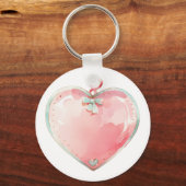 Heart key Chain, Any Name, Girl, Boy Kid Schlüsselanhänger (Rückseite)