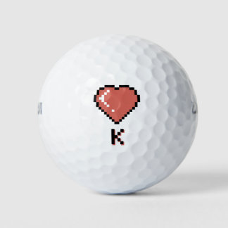 Heart King Black Kontur Golfball