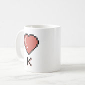 Heart King Black Kontur Kaffeetasse (Vorderseite Links)