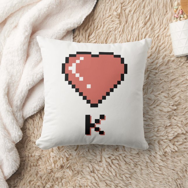 Heart King Black Kontur Kissen (Decke)