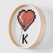 Heart King Black Kontur Uhr (Winkel)