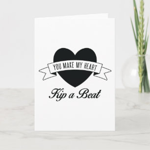 Heart Kip a Beat Crossfit Valentine's Day Card Feiertagskarte