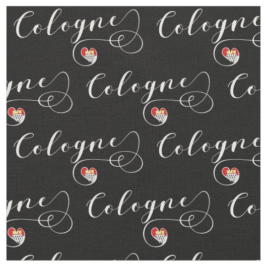 Heart Köln Flag, Köln, Deutschland Stoff (Nahaufnahme)