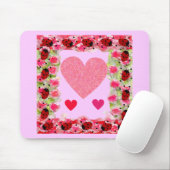 Heart Ladybugs Mousepad (Mit Mouse)