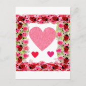Heart Ladybugs Postkarte (Vorderseite)