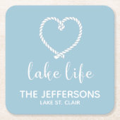 Heart Lake Life Custom Untersetzer (Vorderseite)