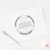 Heart Laurel Wreath Ingredients Label Stickers (Umschlag)