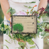 Heart Leaf Emerald Tree Love Bird Wedding RSVP