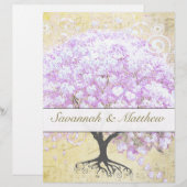 Heart Leaf Lavender Tree Vintag Bird Wedding (Vorne/Hinten)
