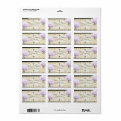 Heart Leaf Lavender Tree Vintag Bird Wedding Adressaufkleber (Vorne)