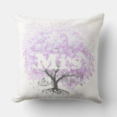 Heart Leaf Lavender Tree Vintag Bird Wedding Kissen (Vorderseite)