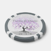 Heart Leaf Lavender Tree Vintage Wedding Pokerchips (Einzeln)