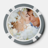 Heart Leaf Lavender Tree Vintage Wedding Pokerchips (Rückseite)