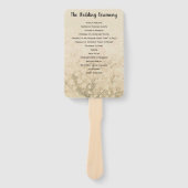 Heart Leaf Tree Wedding Program Fächer (Vorderseite)