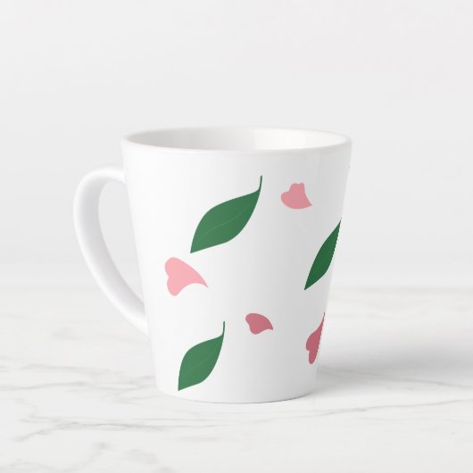 Heart & leaves latte mug milchtasse (Linke Ecke)