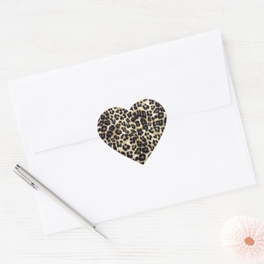 Heart Leopard Sticker (Umschlag)