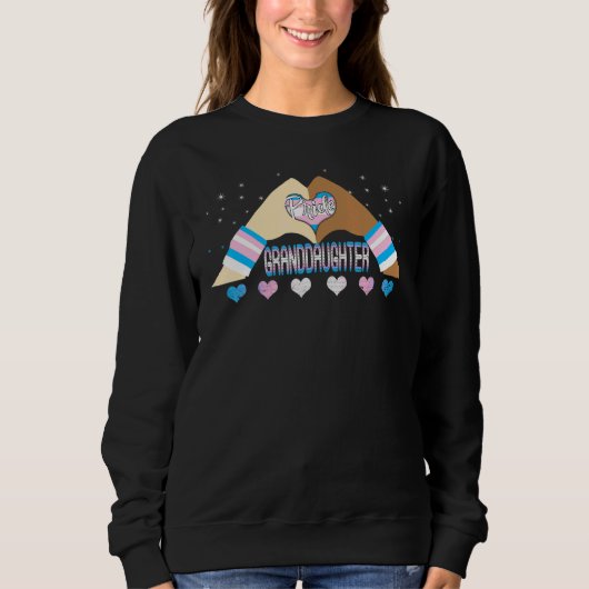 Heart Lgbt Transgender Pride Grandtochter Lgbtq L Sweatshirt (Vorderseite)