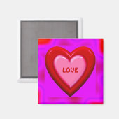 Heart Liebe Magnet (Vorderseite/Rückseite)