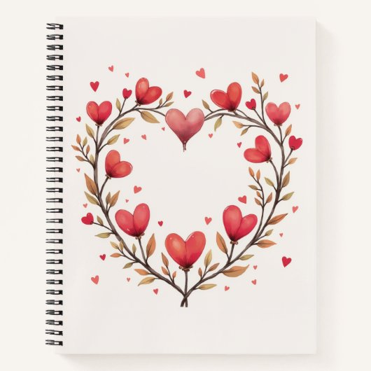 Heart & Liebe Notebook Notizblock (Vorderseite)