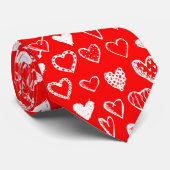 Heart Liebe Red Neck Tie Krawatte (Gerollt)