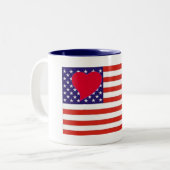 Heart Liebe USA Tasse (Vorderseite Links)