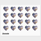 Heart Lila Beach Wedding Stickers (Blatt)