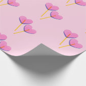 Heart Lillipop Pink Gift Geschenkpapier (Ecke)