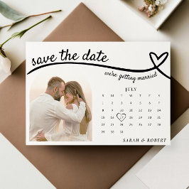 Heart Line Foto Kalender Hochzeit Save The Date