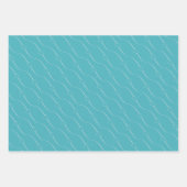 Heart Link Light Gray Verdigris Wedding Verlobung Geschenkpapier Set (Vorderseite 2)