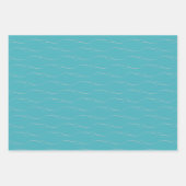 Heart Link Silver Verdigris Wedding Verlobung Geschenkpapier Set (Vorderseite 3)