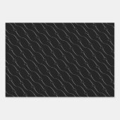 Heart Link White über Black Wedding Verlobung Geschenkpapier Set (Vorderseite 2)