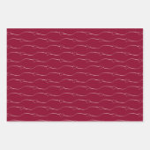 Heart Link Wine Red Wedding Verlobung Geschenkpapier Set (Vorderseite 3)