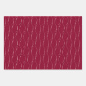 Heart Link Wine Red Wedding Verlobung Geschenkpapier Set (Vorderseite)