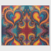 Heart Liquid Painting Art Geschenkpapier (Flach)