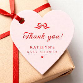 Heart Little Sweetheart Baby Shower Favor Tags Geschenkanhänger