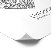 Heart Liverpool City Map (Vereinigtes Königreich) Poster (Ecke)