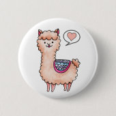 Heart Llama Button (Vorderseite)