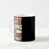 Heart Loading Please Wait Retro Xel Valentine Humo Kaffeetasse (Vorderseite Links)