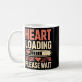 Heart Loading Please Wait Retro Xel Valentine Humo Kaffeetasse (Links)